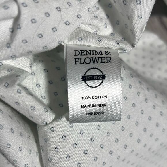 Denim & Flower Men’s Short-Sleeve Button-Up Shirt Slim Fit - Picture 5 of 6